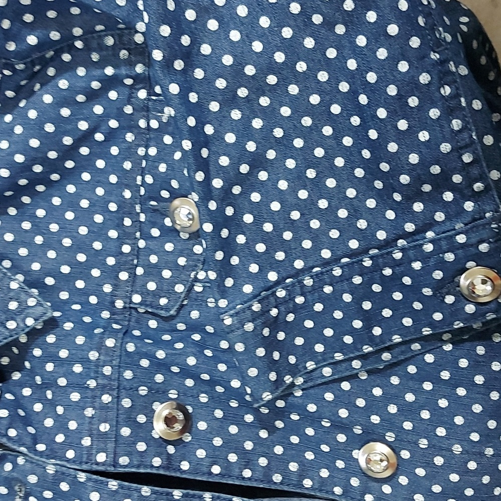 Size 16 Jean Jacket with polka-dots
